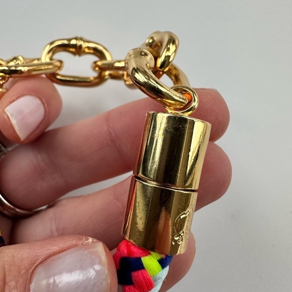 neon rope and gold link bracelet - Picture 5 of 6